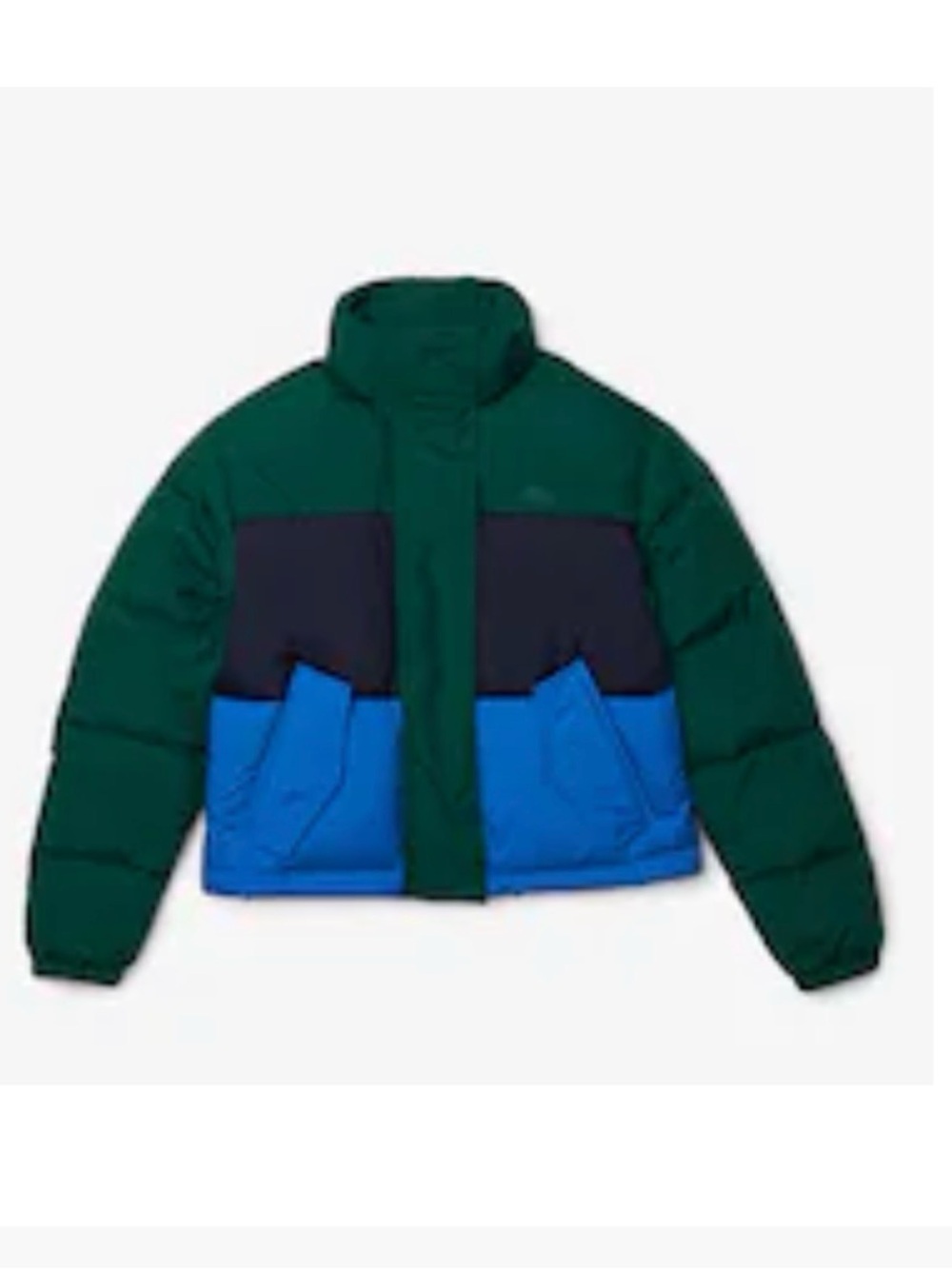 Lacoste Like New Women’s Colorblock Puffer Jacket - Green/Blue
